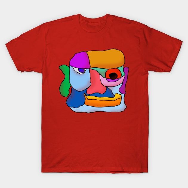 Abstract colorful face T-Shirt by tomrothster